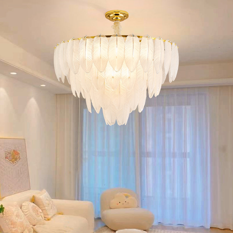 French light luxury girl heart warm and romantic ins net red cream style living room girl master bedroom lamp chandelier