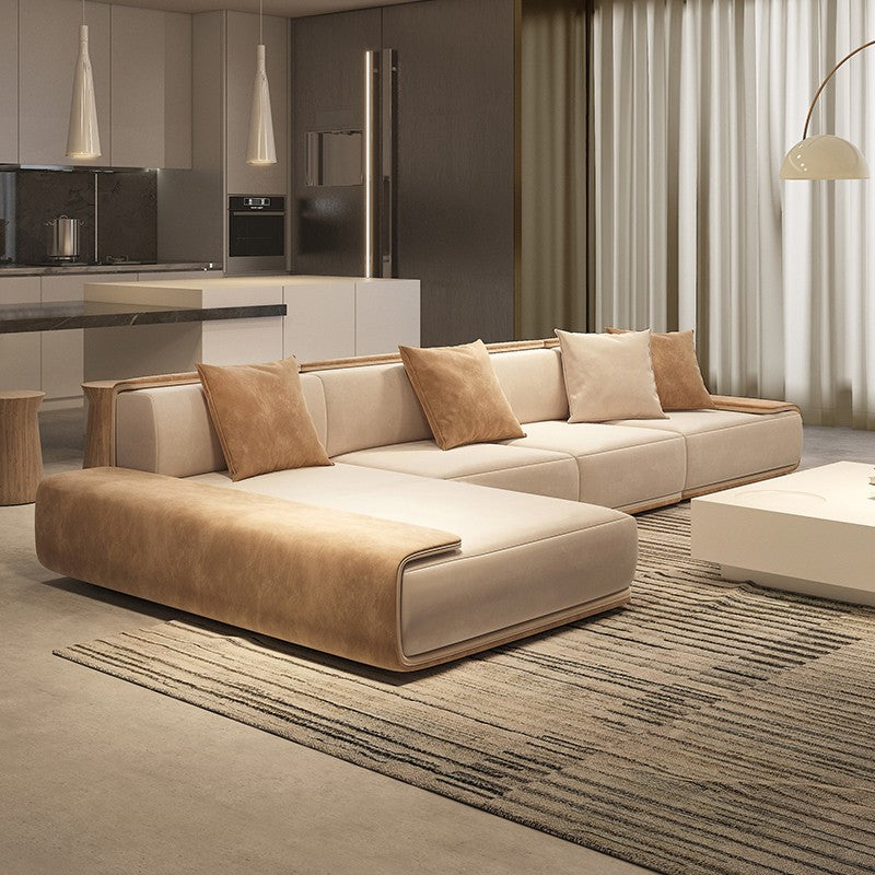 Italian style light luxury technology fabric sofa combination simple modern large-sized living room furniture