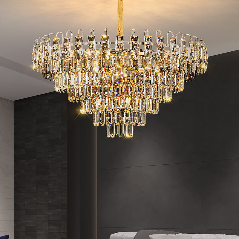 Light luxury chandelier post-modern crystal chandelier living room lamp simple atmosphere restaurant bedroom lamp 2023 new lamps
