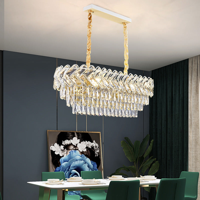 Crystal chandelier living room dining room bedroom main light luxury duplex villa modern atmosphere American style 2023 new