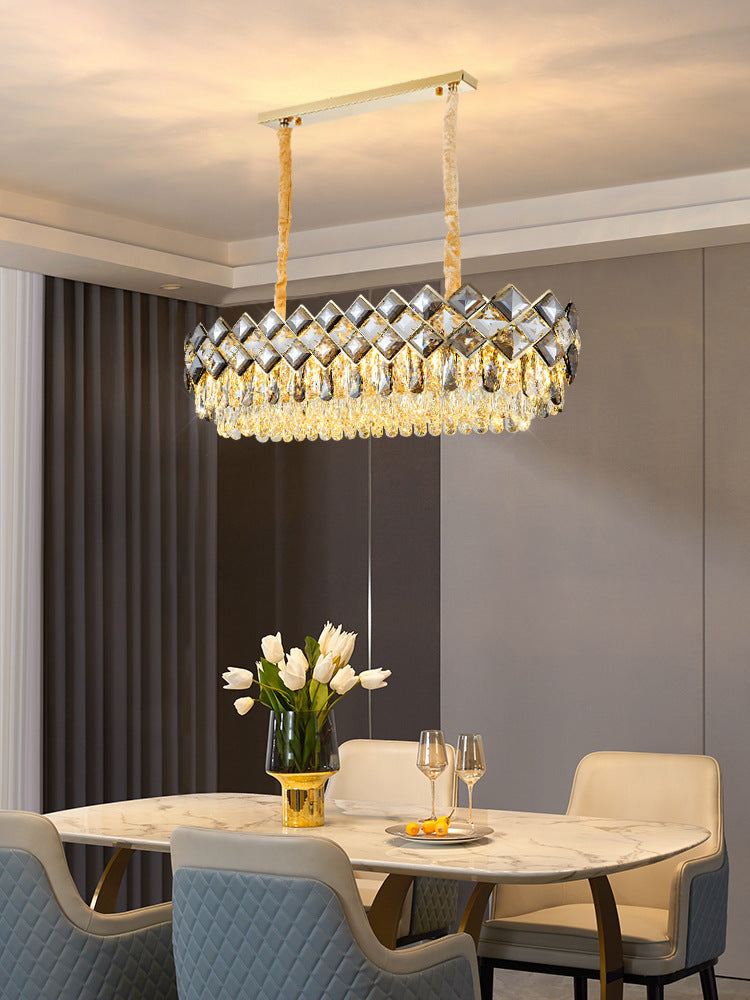 Crystal chandelier light luxury living room lamp modern minimalist restaurant net red lamp creative bedroom main lamp 2023 new