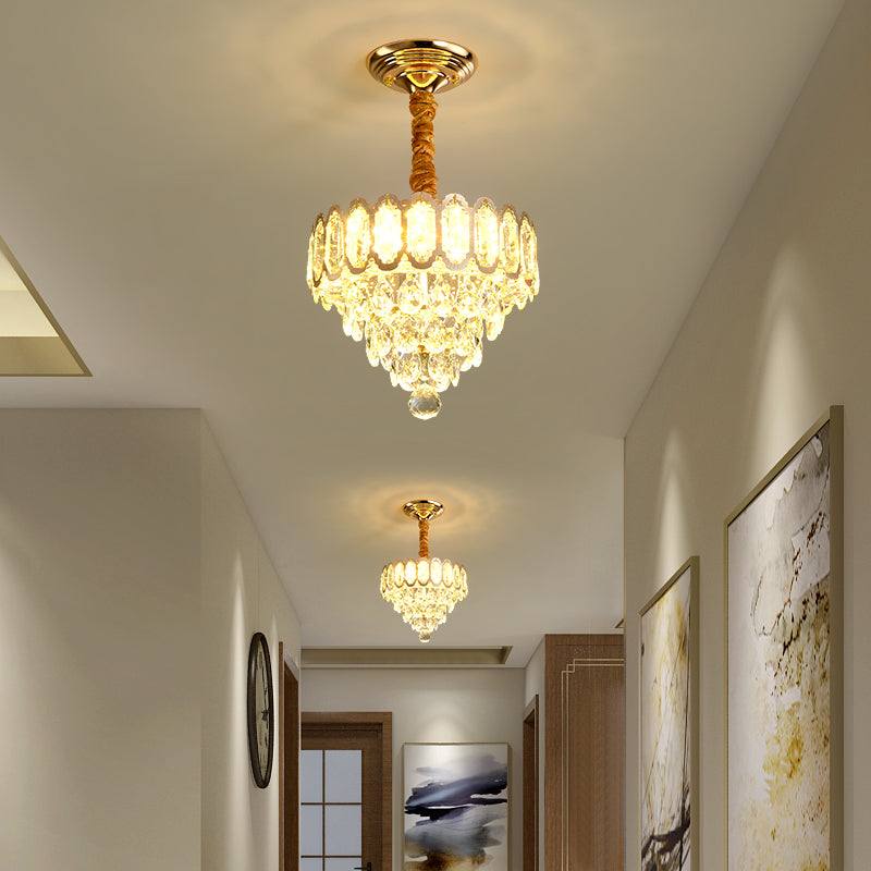 American-style aisle chandelier LED personality bedroom cloakroom light luxury European-style balcony porch ceiling ceiling lamps