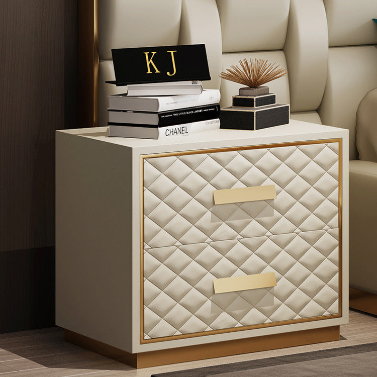 Ins net red Italian light luxury bed post-modern simple double bed high-end villa leather bed