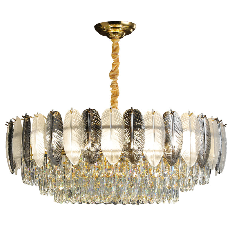 Luxury living room lamp modern lamp crystal chandelier simple modern atmosphere light luxury high-end master bedroom restaurant lamp
