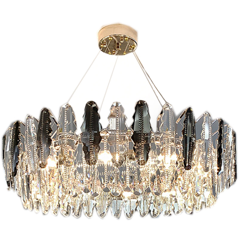 2023 new light luxury living room crystal chandelier post-modern minimalist European style net red lighting atmosphere restaurant lamps