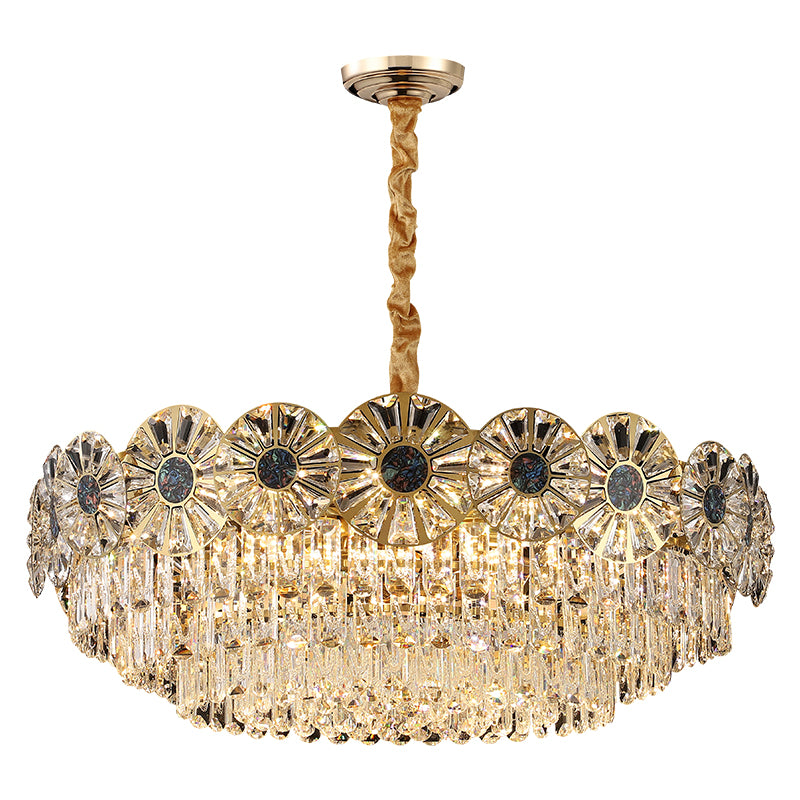 Light luxury post-modern atmosphere crystal living room chandelier American elegant lamp simple restaurant 2023 new French lamp