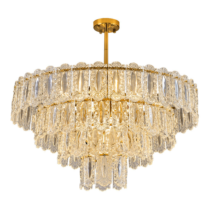 Light luxury crystal living room chandelier modern simple atmosphere high-end 2023 new post-modern restaurant hall lamps
