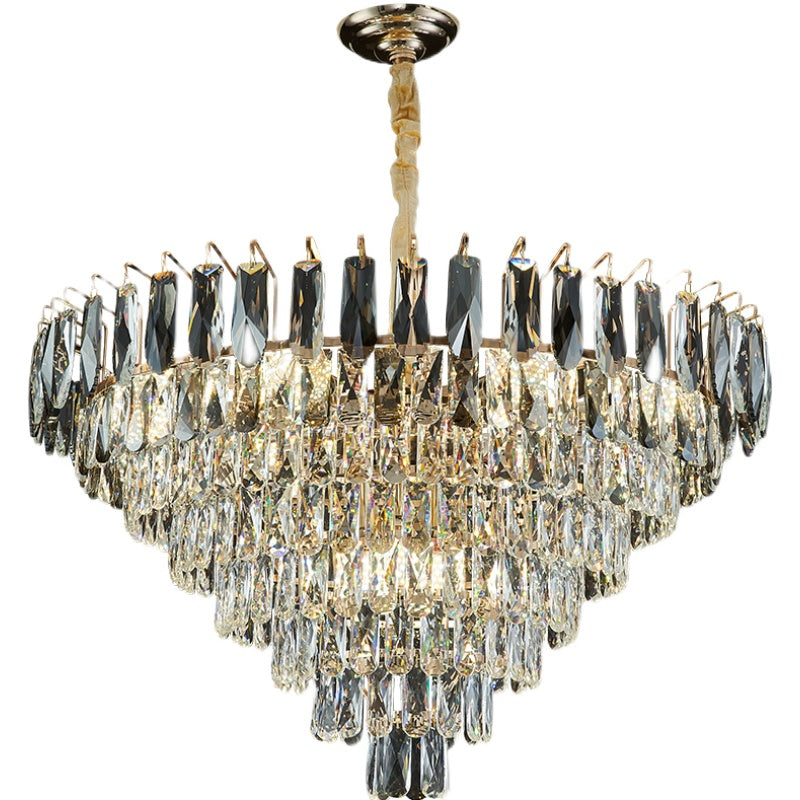 Light luxury crystal chandelier living room lamp modern minimalist bedroom dining room lamp 2023 new post-modern atmospheric lamps