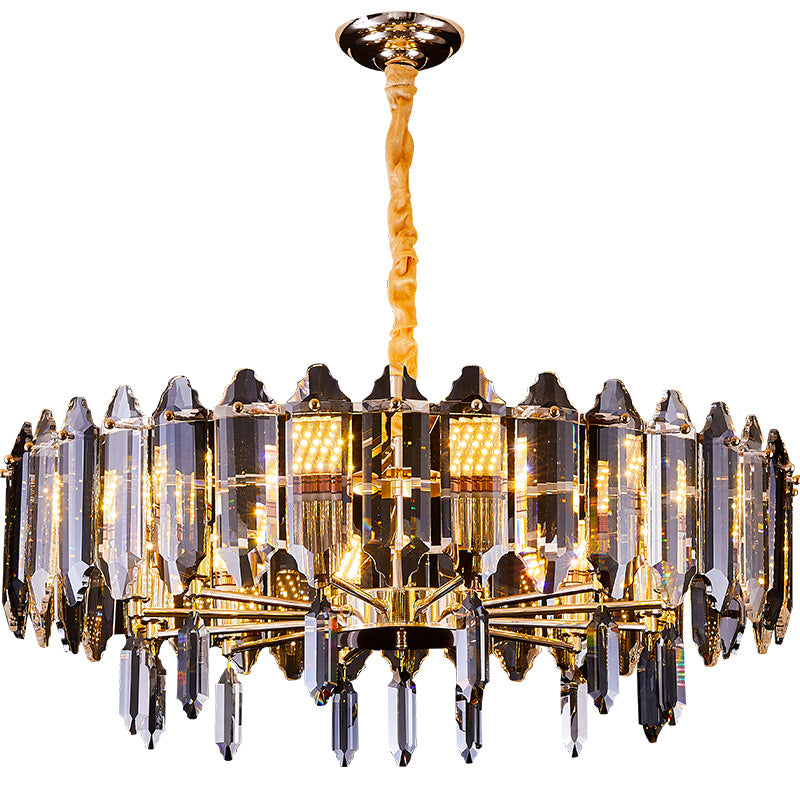 Living room light crystal chandelier living room main light restaurant chandelier 2023 new light luxury modern minimalist room