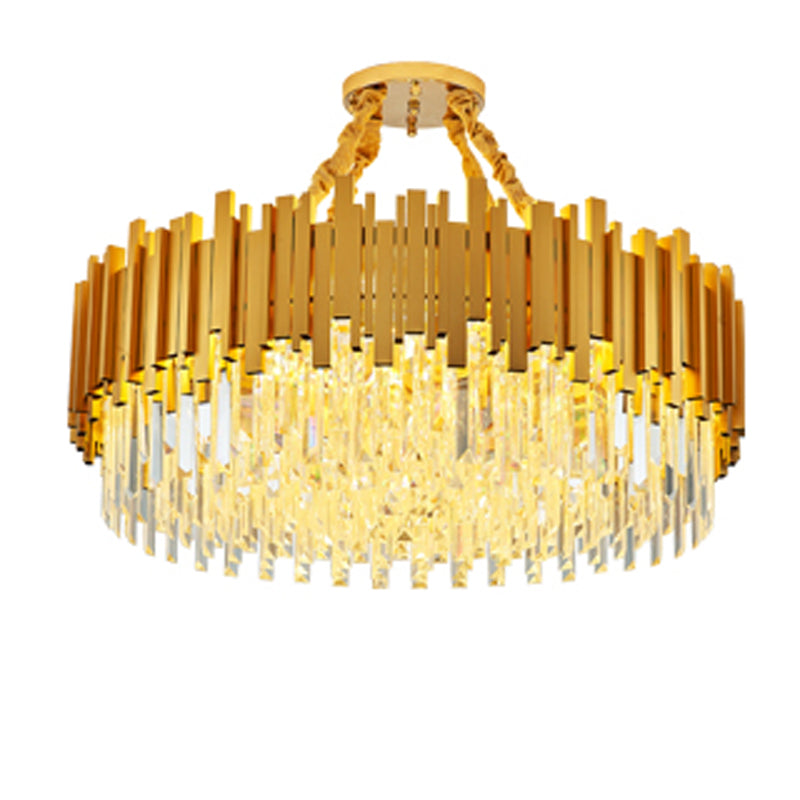 Post-modern crystal light luxury living room chandelier luxury simple atmosphere dining room bedroom lamp whole house package combination lamps