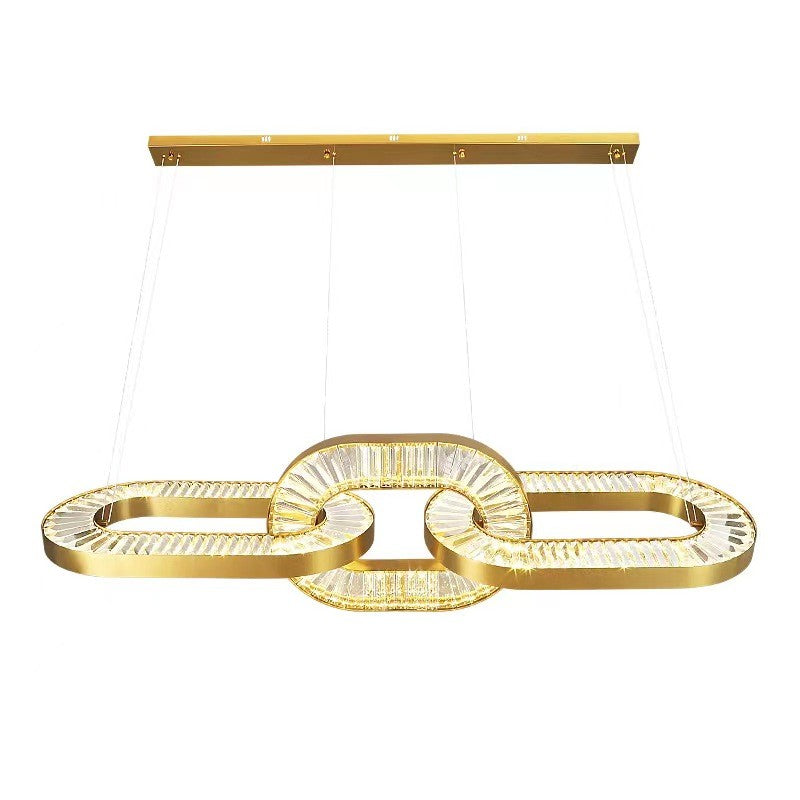 Lobby chandelier light luxury post-modern non-standard project villa staircase sand table crystal lamps