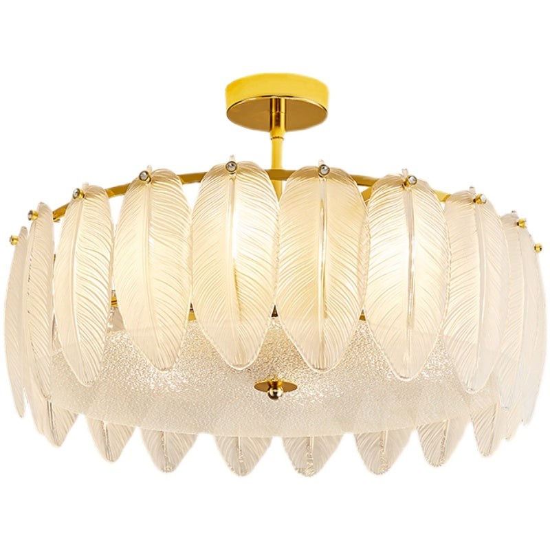 French light luxury girl heart warm and romantic ins net red cream style living room girl master bedroom lamp chandelier
