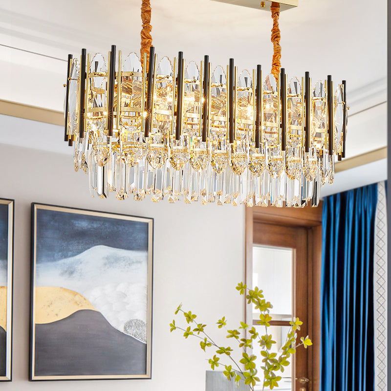 Light luxury crystal living room chandelier hall modern minimalist atmosphere high-end restaurant master bedroom lamp new lamps