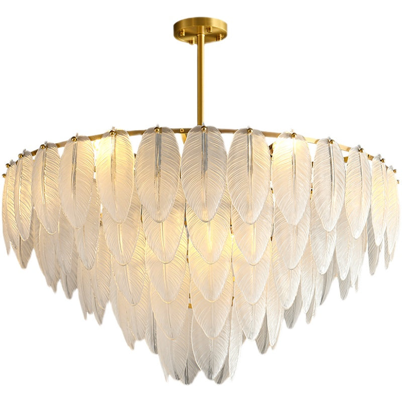 Post-modern light luxury crystal chandelier living room lamp simple creative villa hall bedroom chandelier restaurant lamp package
