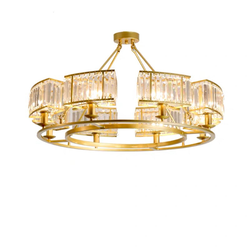 Postmodern Luxury Pendant Lamp Living Room Lamp Simple Atmosphere Crystal Lamp Hong Kong Style Designer Creative Bedroom Lamp Package