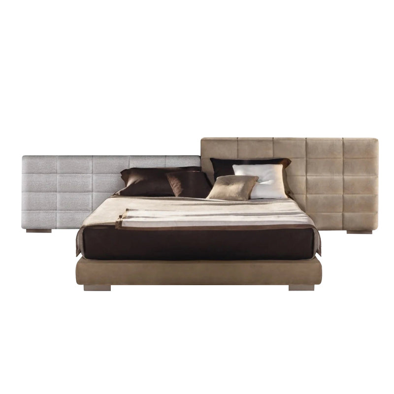 Minimalist designer's first floor leather bed villa large flat floor Lawrence wide screen master bed