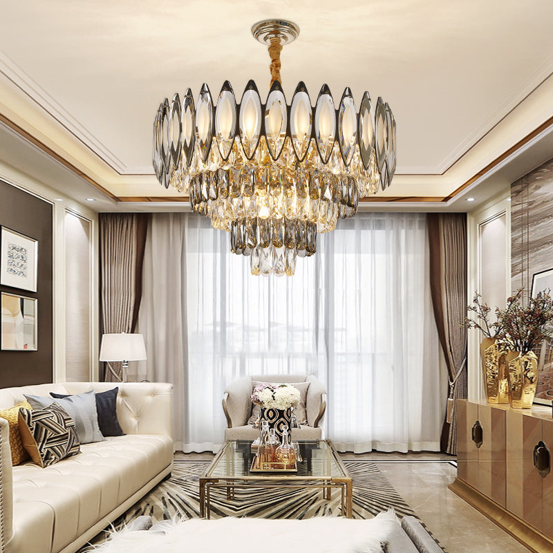 Post-modern light luxury crystal chandelier simple living room bedroom dining room lamp Nordic designer model room net red chandelier