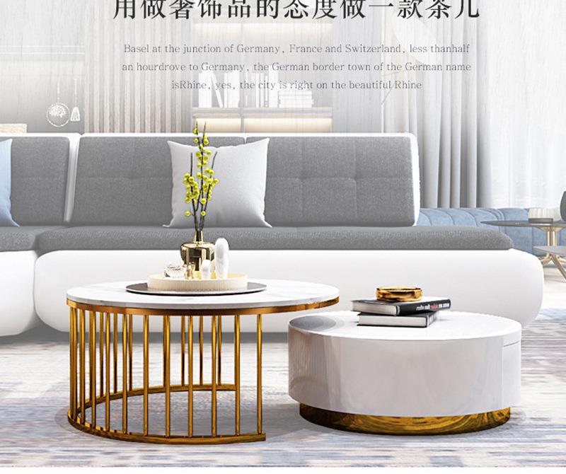 Italian light luxury large and small coffee table combination small apartment living room modern minimalist rectangular personality creative fashion coffee table