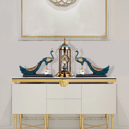 Regal Peacock Garden Bird Statue