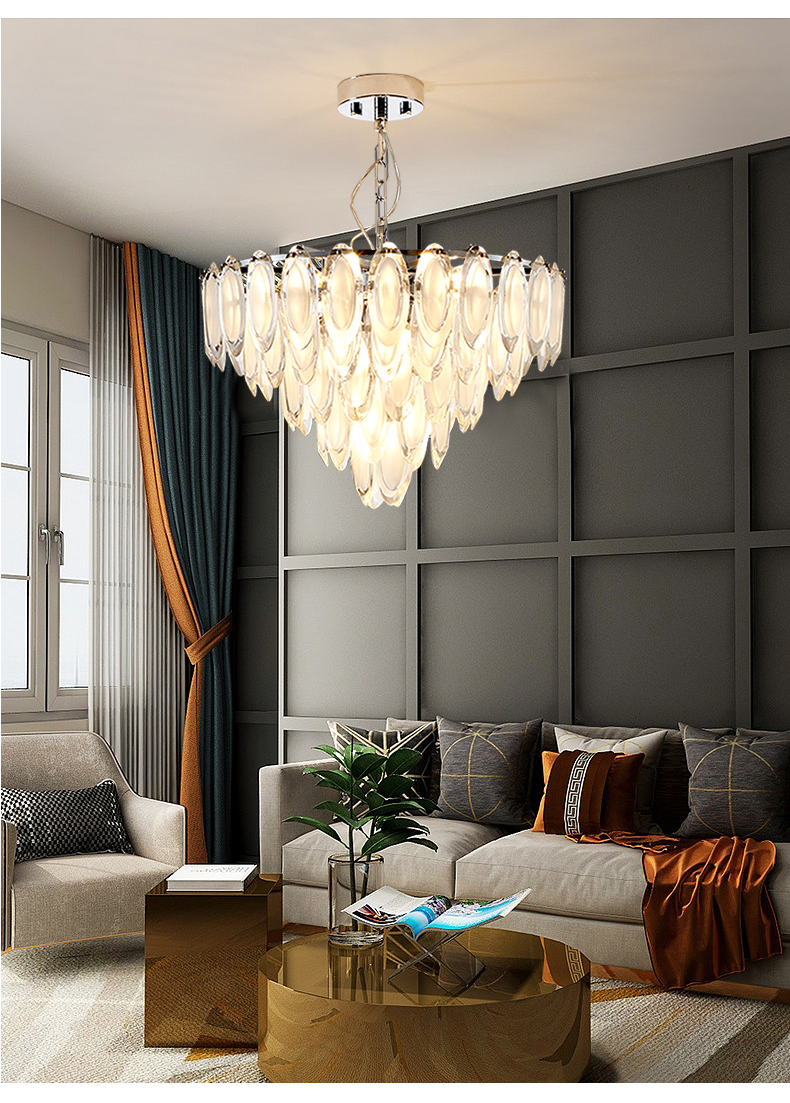 French light luxury girl heart warm and romantic ins net red cream style living room girl master bedroom lamp chandelier