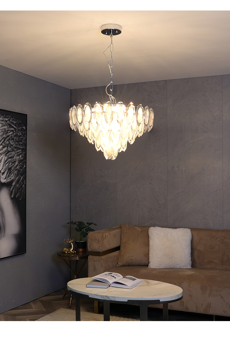 French light luxury girl heart warm and romantic ins net red cream style living room girl master bedroom lamp chandelier