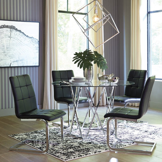 5-Piece Dining Room Set, Chrome