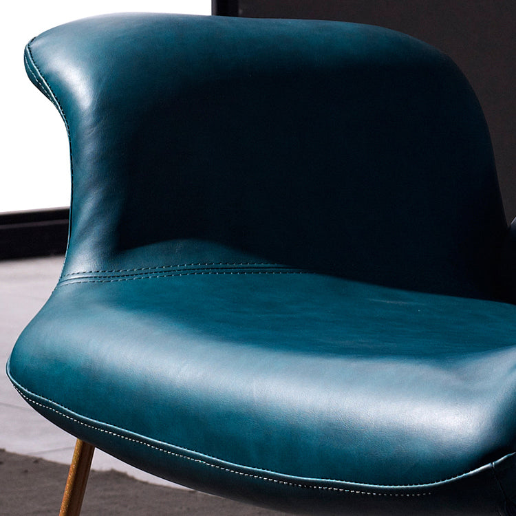 Vintage Butterfly Armchair with Gold Steel Legs, Peacock Blue