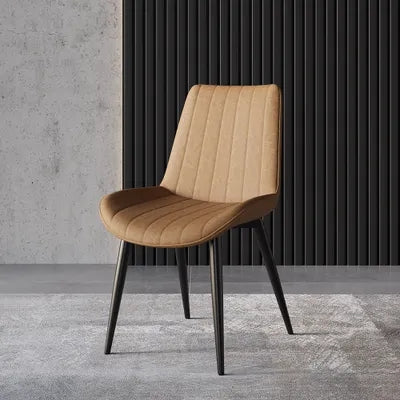 Modern White Dining Room Chairs Upholstered PU Leather (Set of 2)