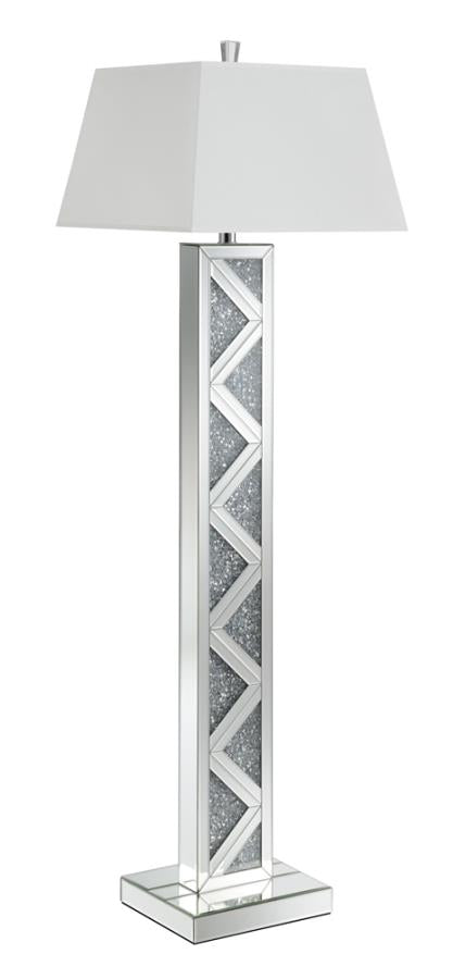 Geometric Base Floor Lamp Silver  TABLE LAMP STANDING LAMP