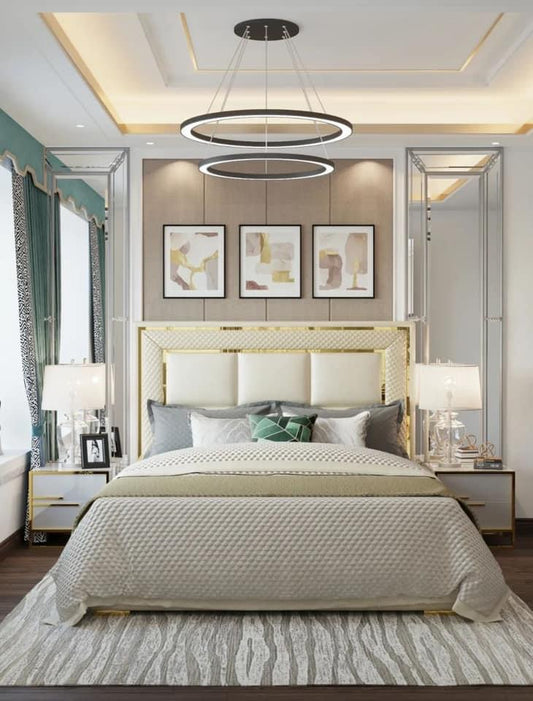 American style soft bag cloth art bedside back plate hotel bed screen light luxury simple leather art bedside plate customized net red