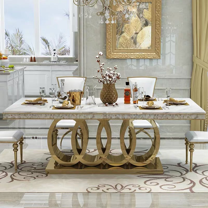 Luxury Contemporary design Marble Dining Table Rectangular Table