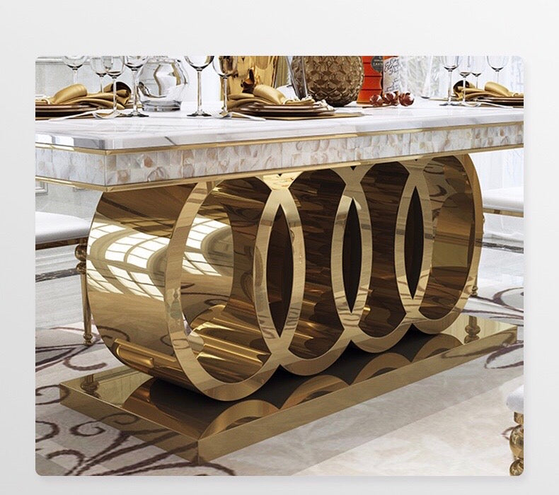 Luxury Contemporary design Marble Dining Table Rectangular Table