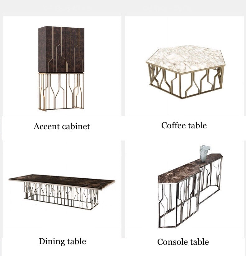 Luxury Contemporary design Marble Dining Table Rectangular Table