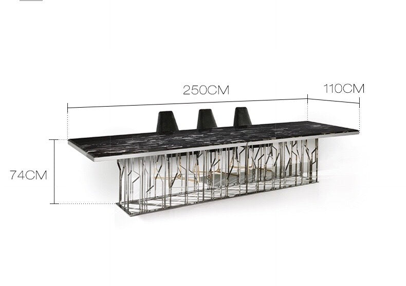 Luxury Contemporary design Marble Dining Table Rectangular Table