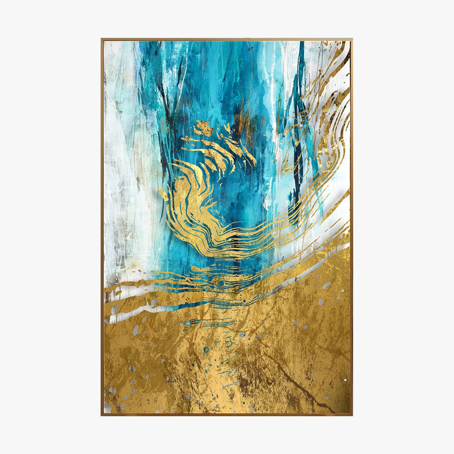 Crystal Painting - Metal Watercolor - Gold