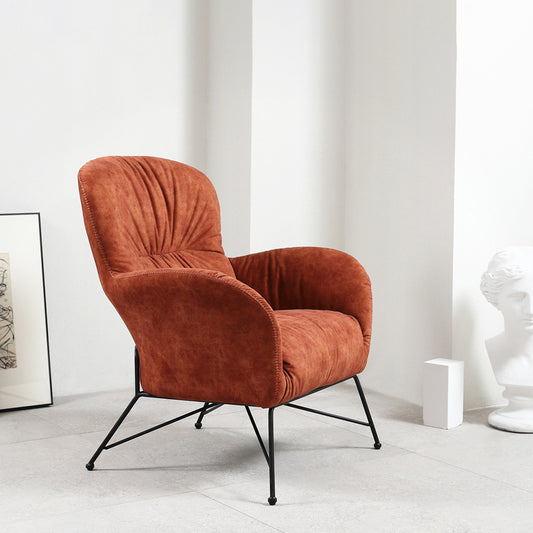 Vintage Seat Chair with Steel Legs, Orange