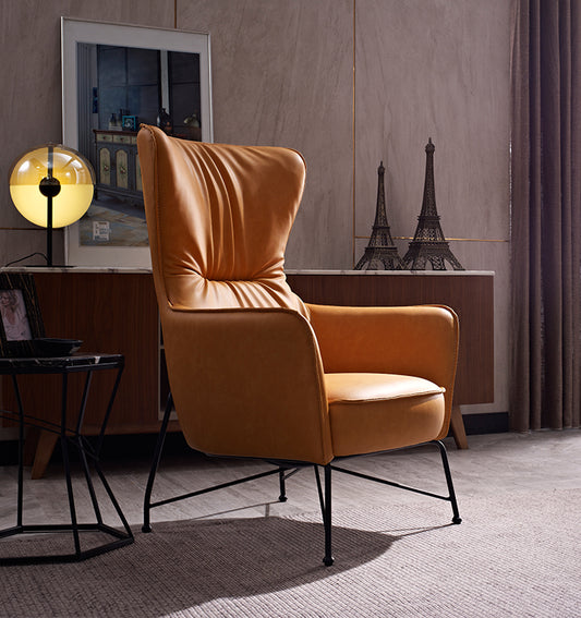 Vintage Butterfly Armchair with Steel Legs, Bright Orange