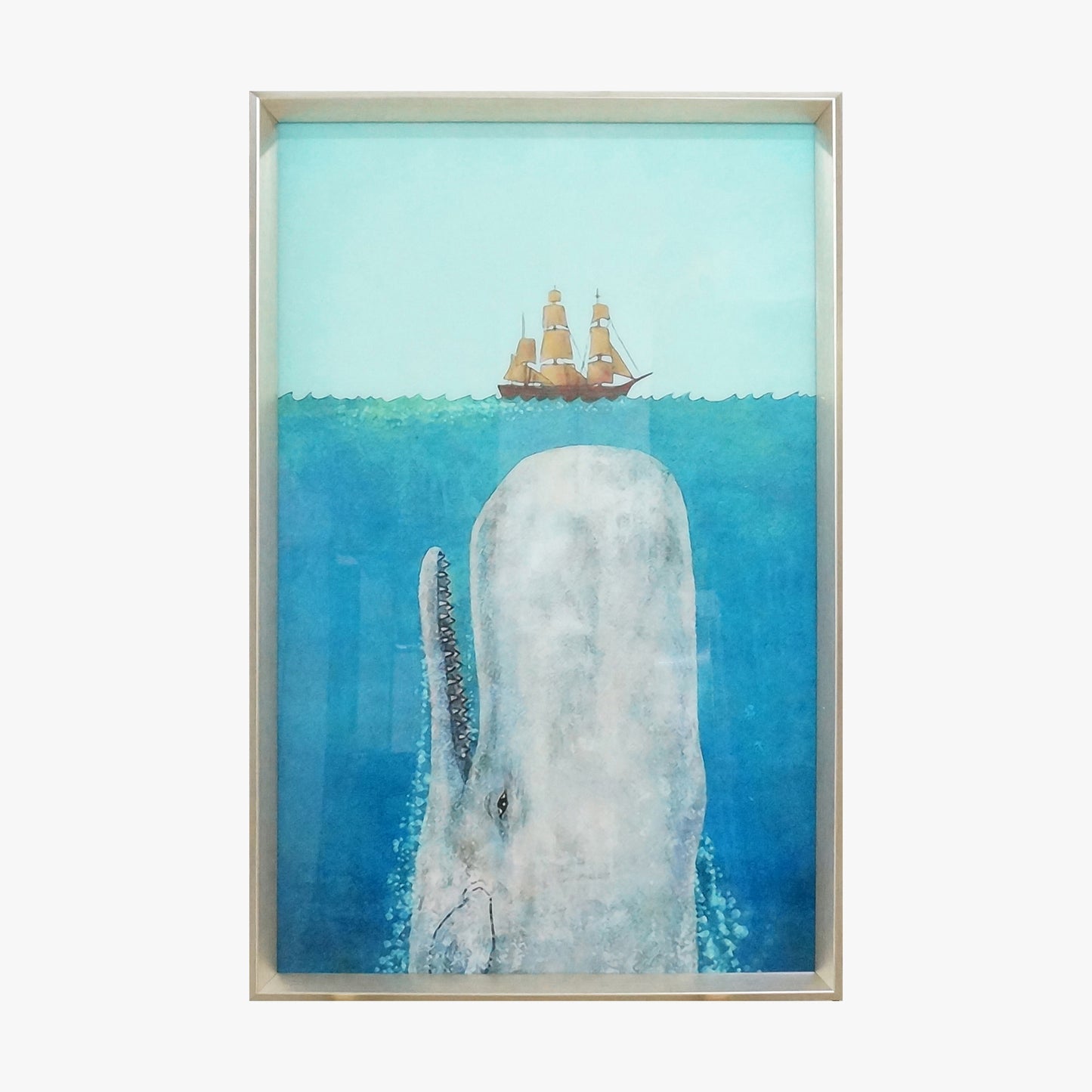 Crystal Painting - Whale and Boat