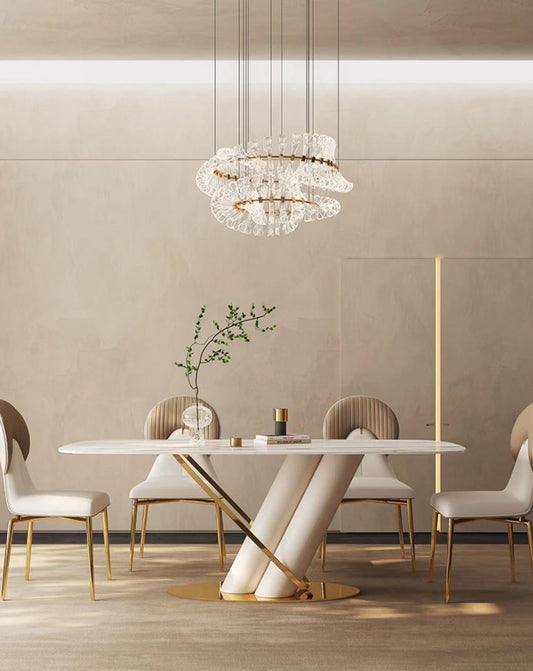 Contemporary sintered stone dining table