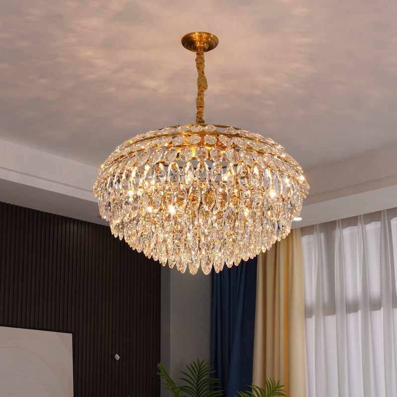 Light luxury chandelier crystal chandelier living room lamp 2023 new simple modern atmosphere restaurant lamp combination whole house package