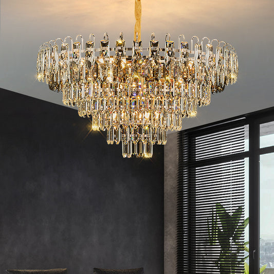 Light luxury chandelier post-modern crystal chandelier living room lamp simple atmosphere restaurant bedroom lamp 2023 new lamps