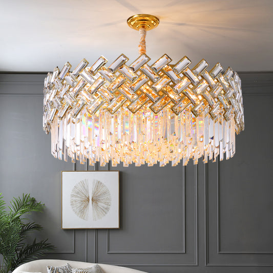 Post-modern light luxury crystal chandelier American modern minimalist living room dining room bedroom lamp 2023 net red whole house lamps