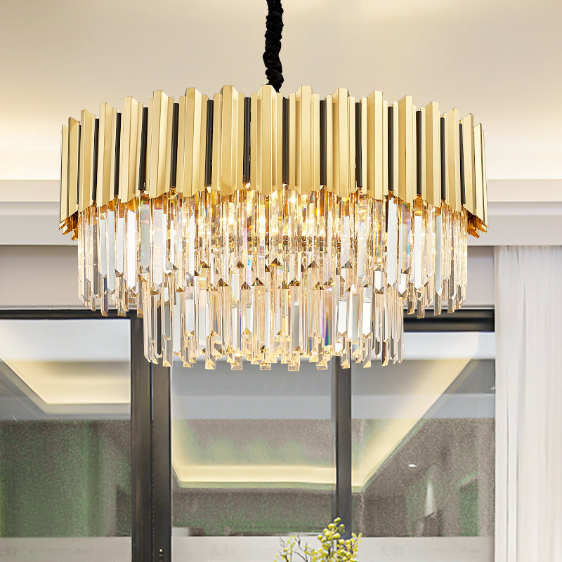 Light luxury living room crystal chandelier modern minimalist atmosphere Nordic circular dining room bedroom whole house lighting package