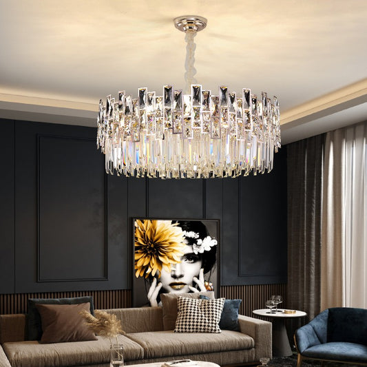 Light luxury crystal chandelier living room lamp 2023 new modern minimalist atmosphere designer master bedroom internet celebrity lamps