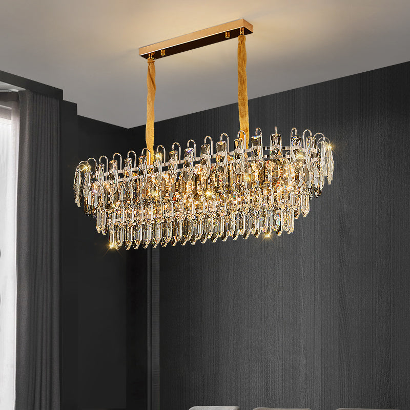 Light luxury chandelier post-modern crystal chandelier living room lamp simple atmosphere restaurant bedroom lamp 2023 new lamps
