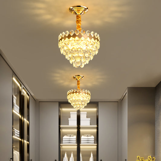 American-style aisle chandelier LED personality bedroom cloakroom light luxury European-style balcony porch ceiling ceiling lamps