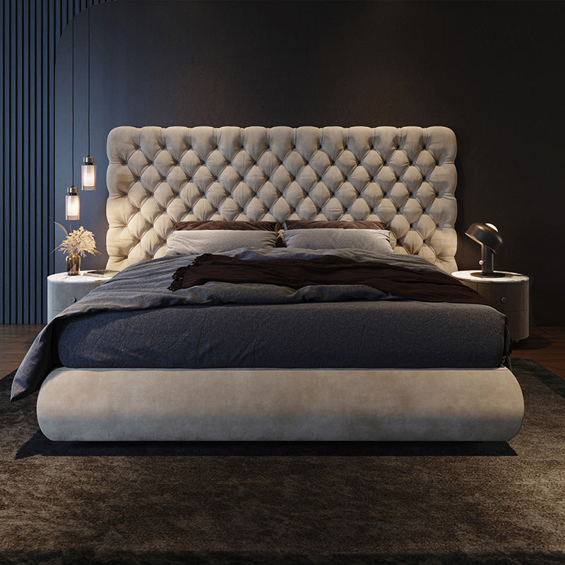 Nordic fabric bed modern simple villa double