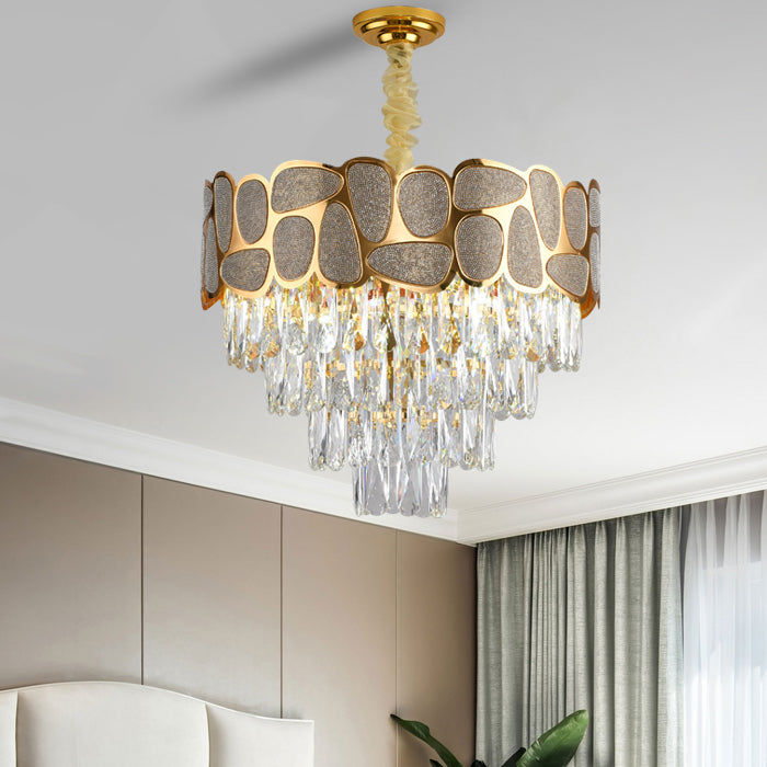 Post-modern light luxury wall lamp bedroom bedside lamp simple all-copper crystal aisle lamp living room TV background wall lamp