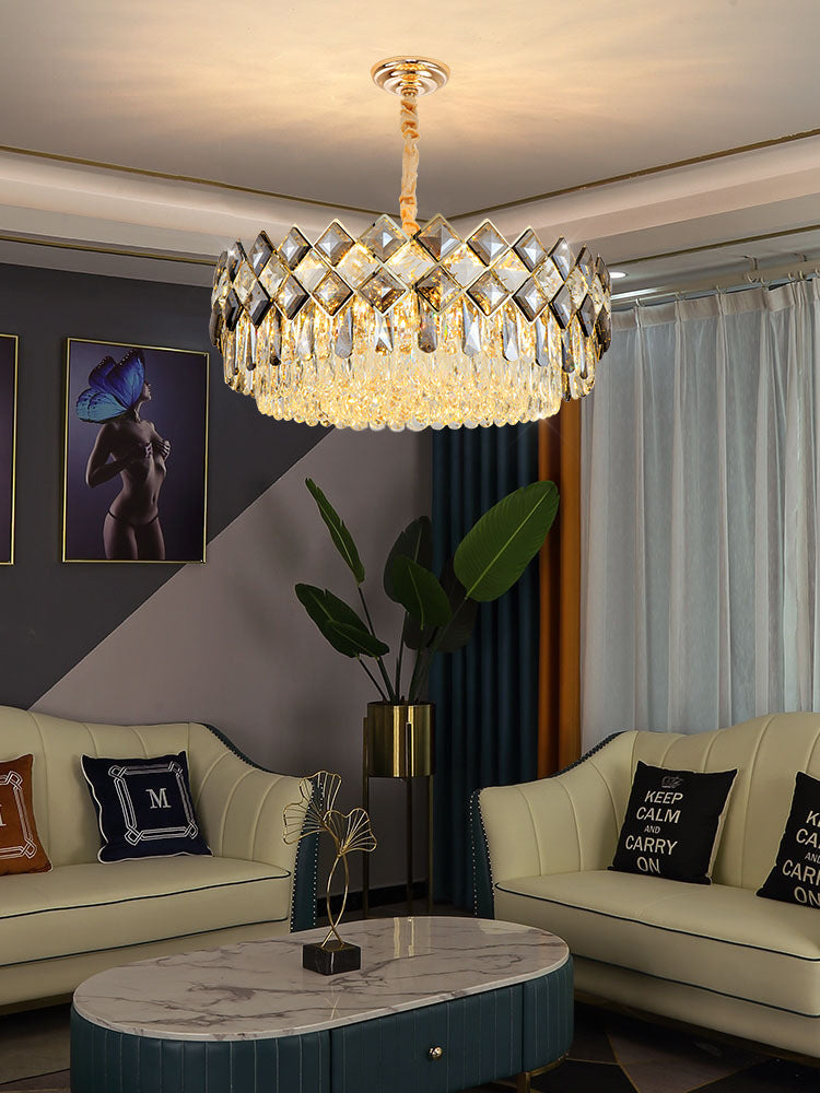 Crystal chandelier light luxury living room lamp modern minimalist restaurant net red lamp creative bedroom main lamp 2023 new