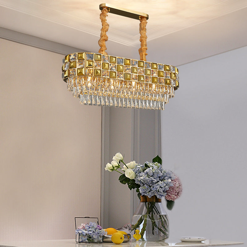 Light luxury crystal chandelier living room lamp Nordic modern minimalist atmosphere master bedroom package combination lamps